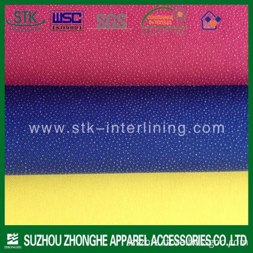 Colorful polyester fusible fashinon interlining 50D